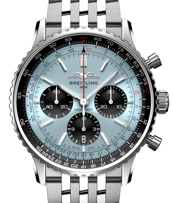 Breitling Navitimer B01 Chronograph 43 Stainless Steel Blue Dial AB0138241C1A1 - BRAND NEW