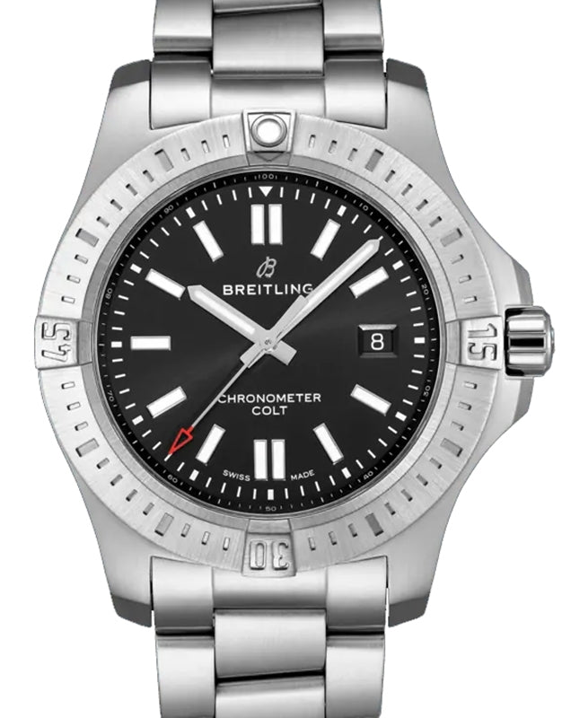 Breitling New Colt 44 Black Dial Stainless Steel Bezel & Bracelet 44mm A17388101.B1A1 - BRAND NEW