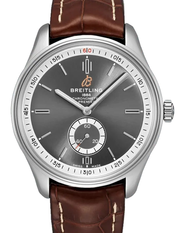 Breitling Premier Automatic 40 Anthracite Dial Stainless Steel Bezel & Bracelet A37340351.B1A1 - BRAND NEW