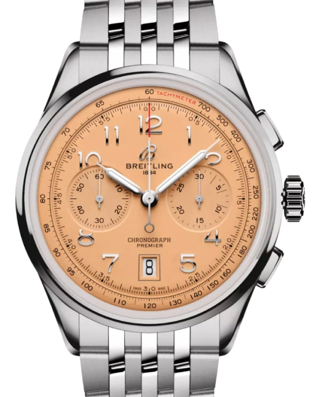 Breitling Premier B01 Chronograph 42 Stainless Steel Copper Dial AB0145331K1A1 - BRAND NEW