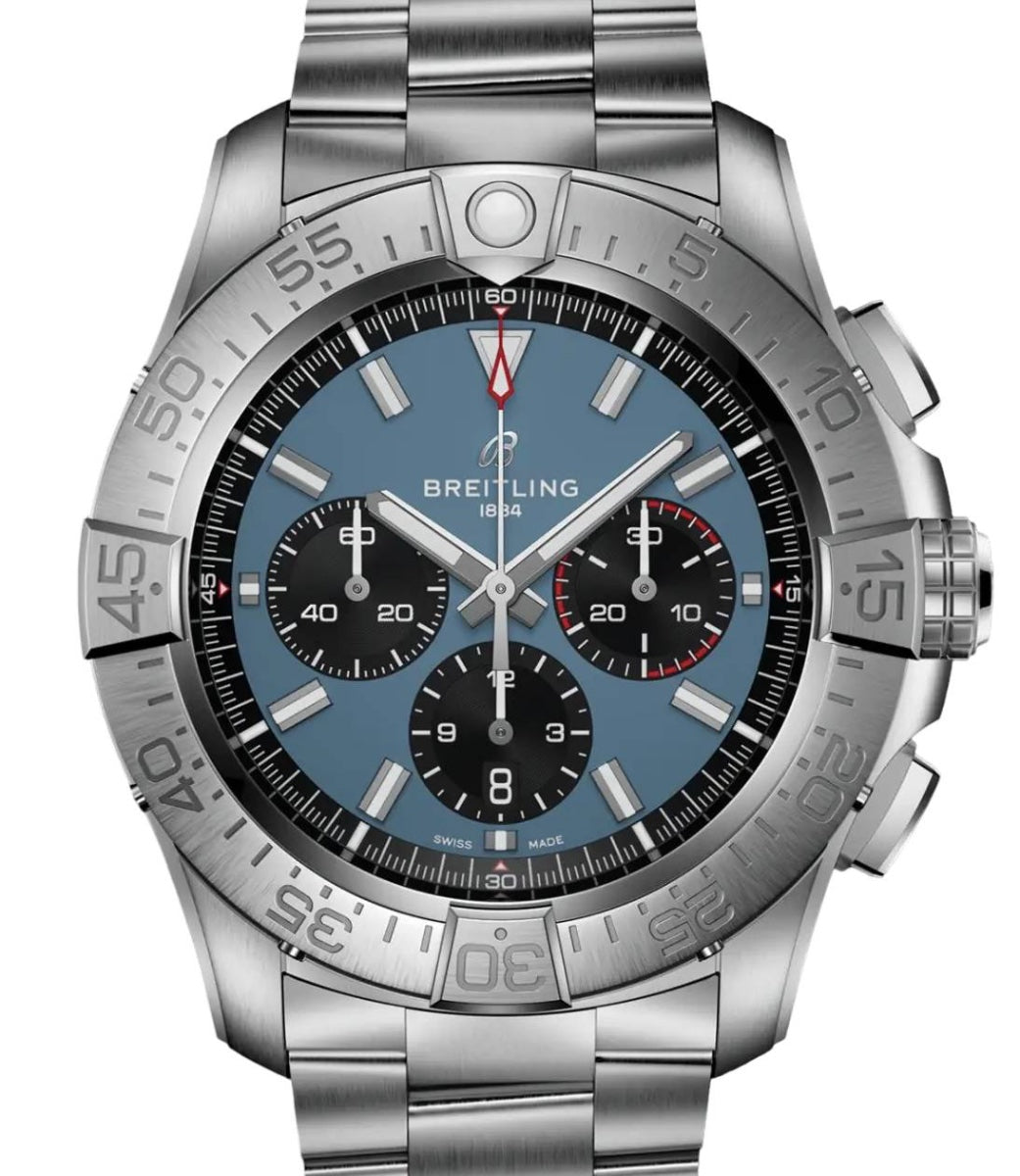 Breitling Super Avenger B01 Chronograph 46 Titanium Blue Dial EB0148101C1E1