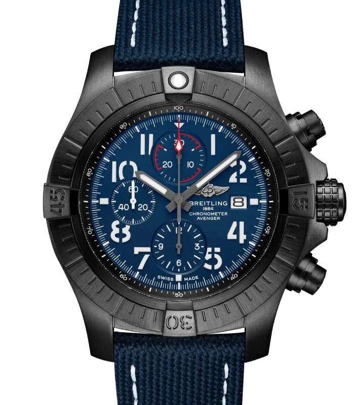 Breitling Super Avenger Chronograph 48 Night Mission DLC Titanium Blue Dial V13375101C1X2