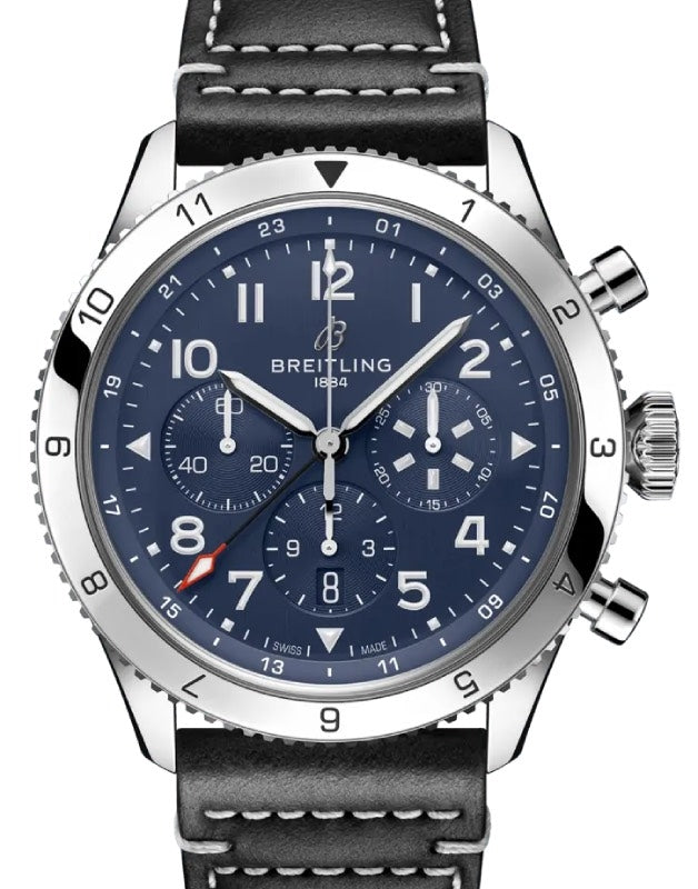 Breitling Super AVI B04 Chronograph GMT 46 Tribute To Vought F4U Corsair Stainless Steel Blue Dial AB04451A1C1X1 - BRAND NEW