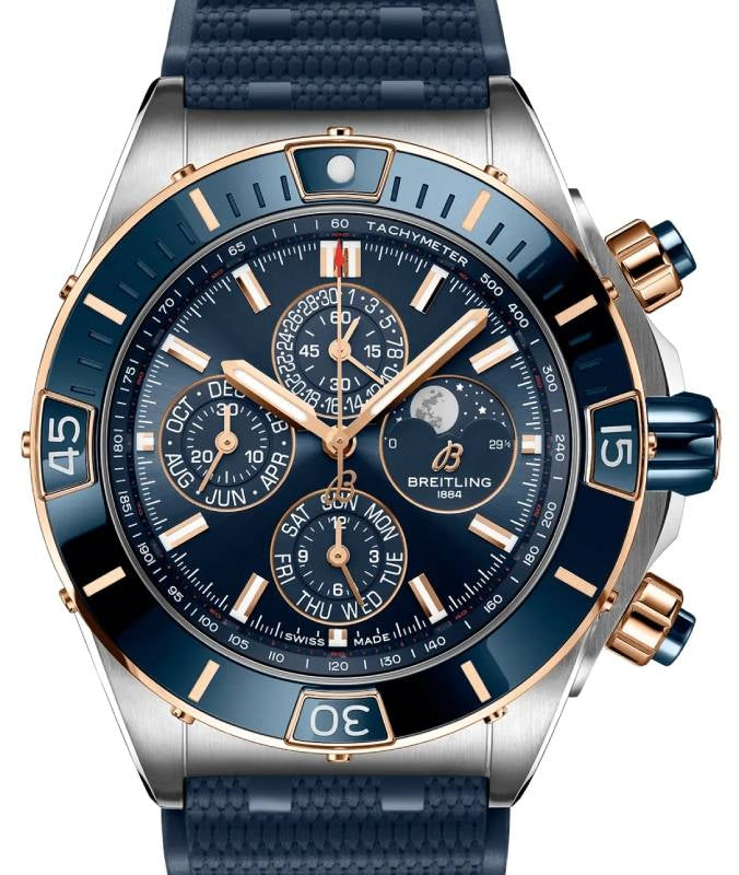 Breitling Super Chronomat 44 Four-Year Calendar Stainless Steel Red Gold 44mm Blue Dial U19320161C1S1