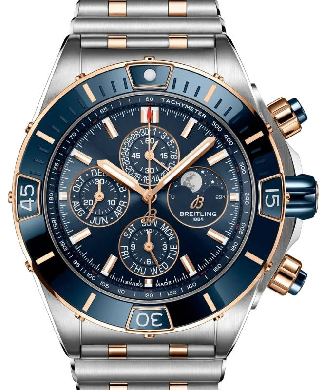 Breitling Super Chronomat 44 Four-Year Calendar Stainless Steel Red Gold 44mm Blue Dial U19320161C1U1