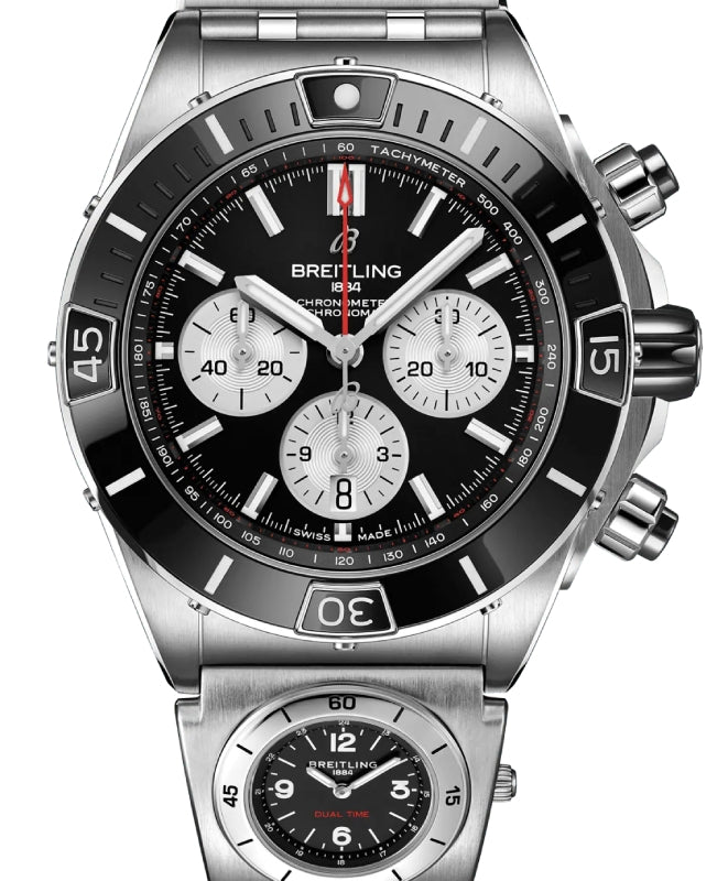 Breitling Super Chronomat B01 44 Stainless Steel Black Dial AB0136251B1A2 - BRAND NEW
