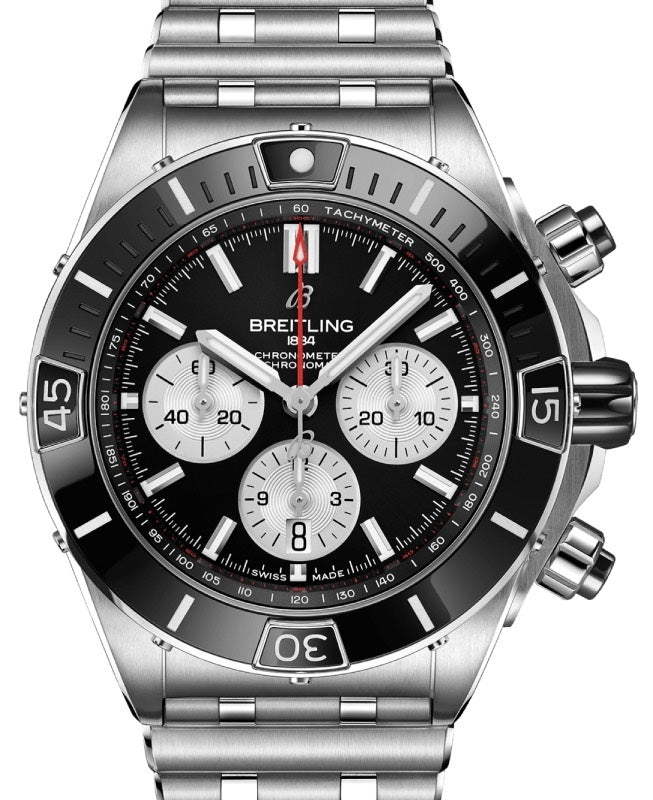 Breitling Super Chronomat B01 44 Stainless Steel Black Dial AB0136251B1A1 - BRAND NEW
