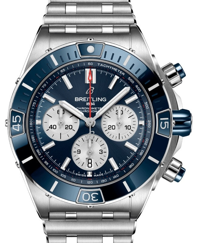 Breitling Super Chronomat B01 44 Stainless Steel Blue Dial AB0136161C1A1 - BRAND NEW