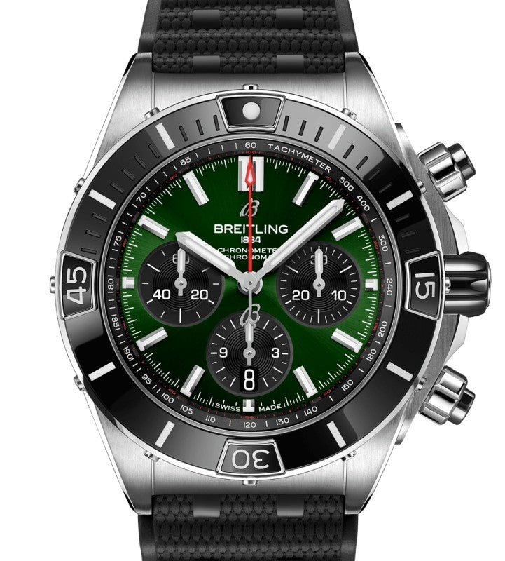 Breitling Super Chronomat B01 44 Stainless Steel Green Dial AB0136251L1S1 - BRAND NEW