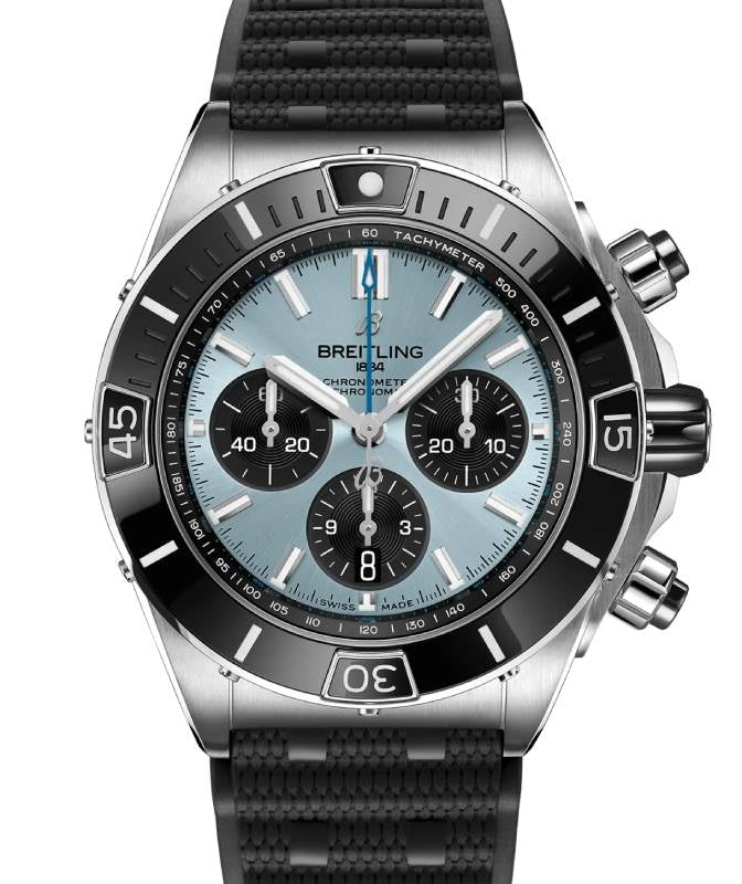 Breitling Super Chronomat B01 44 Steel/Platinum Ice Blue Dial PB0136251C1S1