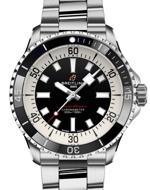 Breitling Superocean Automatic 42 Stainless Steel Black Dial A17375211B1A1 - BRAND NEW