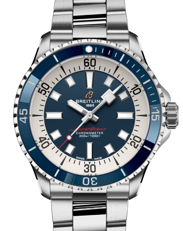 Breitling Superocean Automatic 42 Stainless Steel Blue Dial A17375E71C1A1 - BRAND NEW