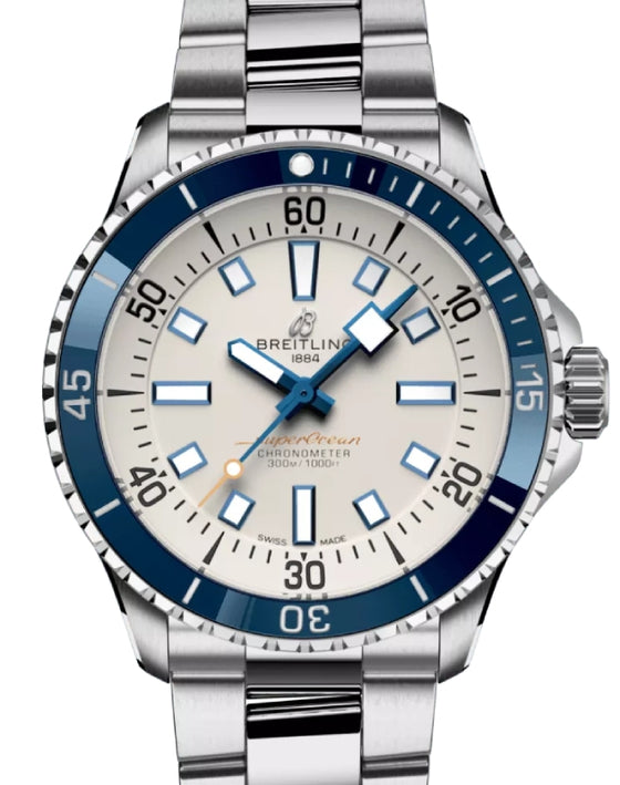 Breitling Superocean Automatic 42 Stainless Steel Cream Dial A17375E71G1A1 - BRAND NEW