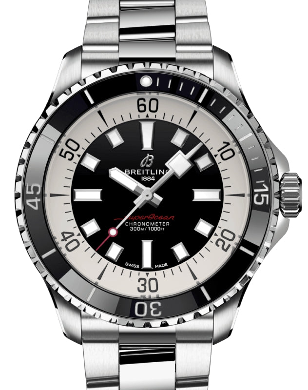 Breitling Superocean Automatic 44 Stainless Steel Black Dial A17376211B1A1 - BRAND NEW