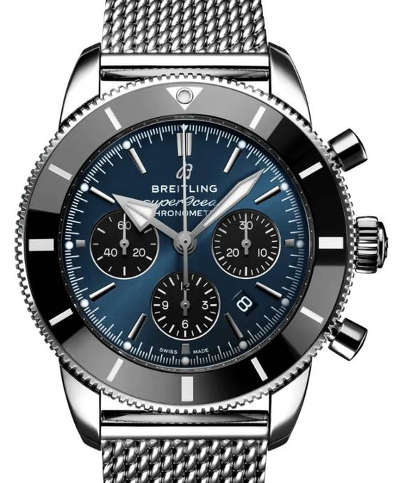 Breitling Superocean Heritage B01 Chronograph 44 Stainless Steel Blue Dial AB0162121C1A1 - BRAND NEW