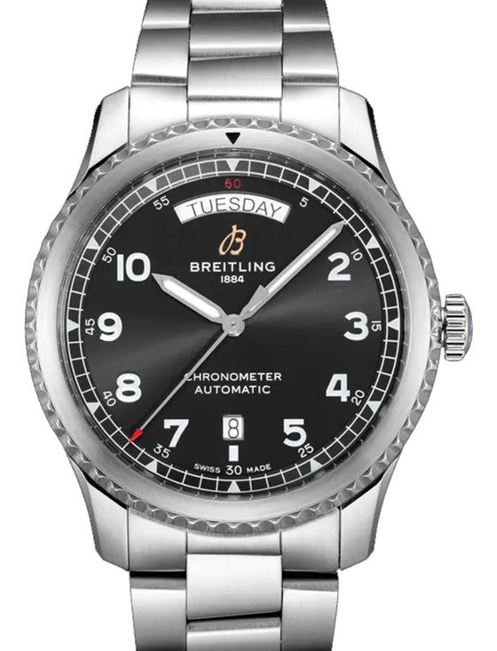 Breitling Superocean Heritage Chronograph 44 Black Dial Stainless Steel Bezel & Bracelet A13313161.B1A1 - BRAND NEW