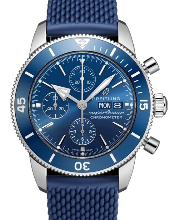Breitling Superocean Heritage Chronograph 44 Stainless Steel Ceramic Bezel Blue Dial A13313161C1S1 - BRAND NEW