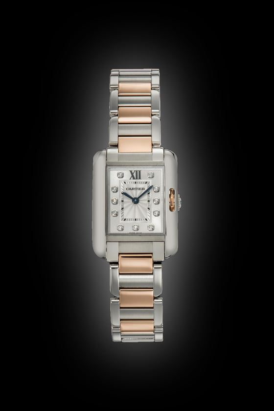 CARTIER WT100024 TANK ANGLAISE PINK GOLD STEEL, DIAMONDS BRAND NEW