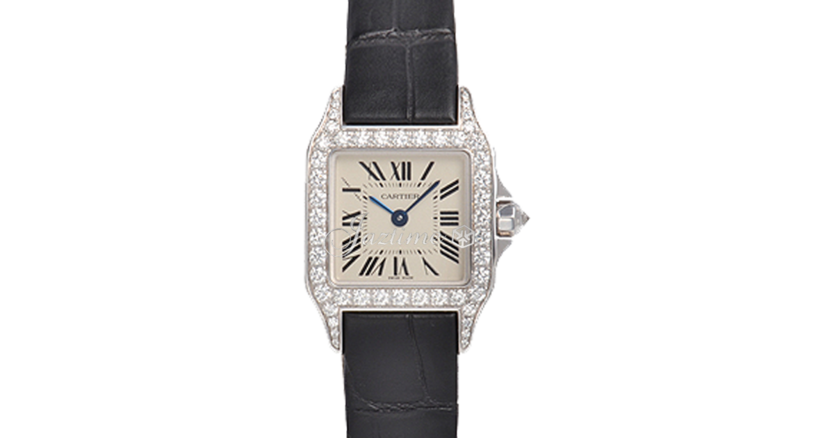 CARTIER WF902007 SANTOS DEMOISELLE WHITE GOLD AND DIAMONDS BRAND NEW