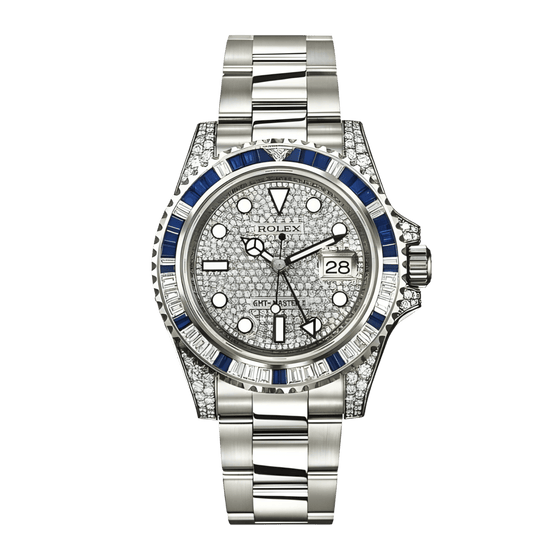 Rolex GMT Master II 40 mm 116759SANRDP White Gold/Diamonds Diamond Pave