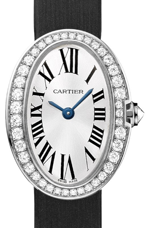Cartier Baignoire Mini Quartz White Gold/Diamonds Silver Dial WB520027 - BRAND NEW