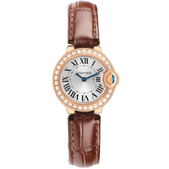 CARTIER WE900251 BALLON BLUE DE 28mm PINK GOLD BRAND NEW
