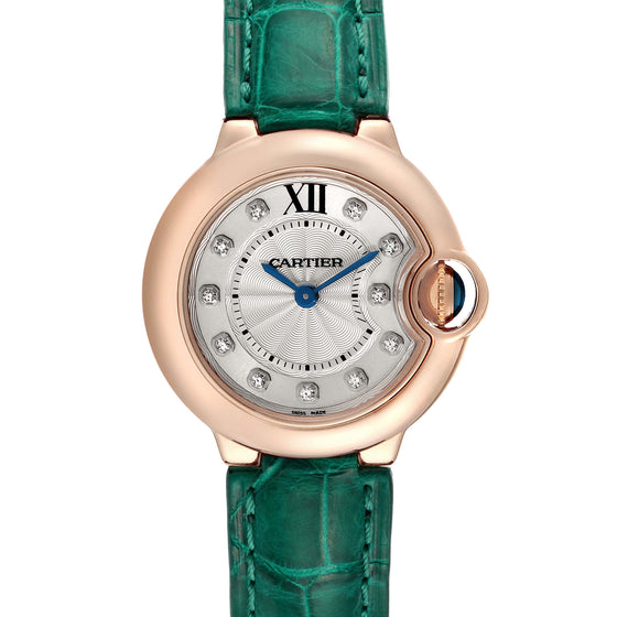 CARTIER WE902050 BALLON BLUE DE 28mm PINK GOLD BRAND NEW