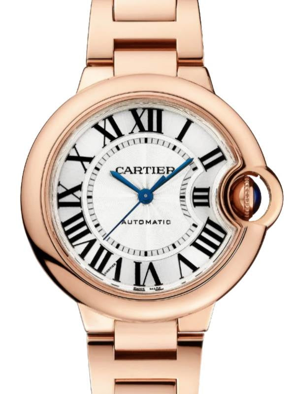 Cartier Ballon Bleu De Cartier 33mm Rose Gold Silver Dial WGBB0042 - BRAND NEW