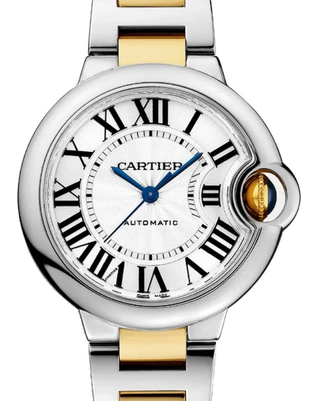 Cartier Ballon Bleu de Cartier Ladies Watch Automatic Stainless Steel 33mm Silver Dial W2BB0002