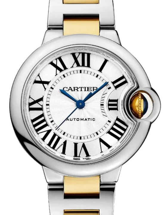Cartier Ballon Bleu de Cartier Ladies Watch Automatic Stainless Steel 33mm Silver Dial W2BB0002
