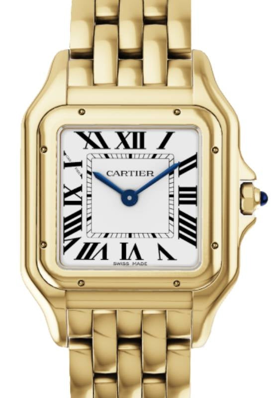 Panthere de Cartier Medium Quartz Yellow Gold Silver Dial WGPN0009