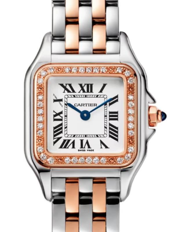 Cartier Panthere de Cartier Small Quartz Steel/Rose Gold Diamonds Silver Dial W3PN0009 - BRAND NEW
