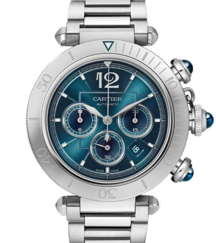 Cartier Pasha De Cartier Chronograph Steel 41mm Blue Dial WSPA0039 - BRAND NEW