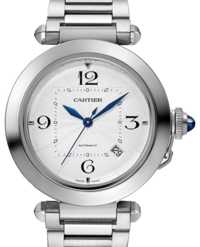 Cartier Pasha De Cartier Steel 41mm Silver Dial WSPA0009 - BRAND NEW