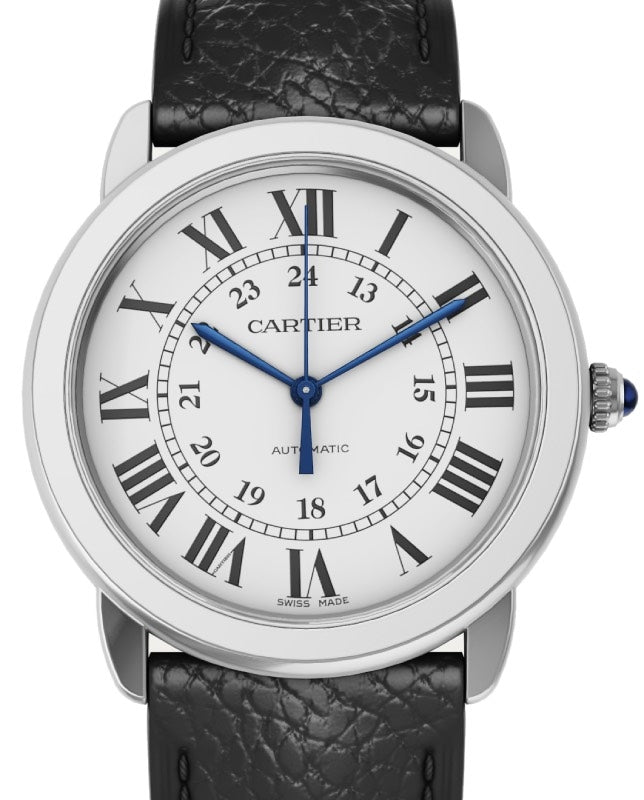 Cartier Ronde Solo de Cartier Men's Watch Automatic Stainless Steel 36mm Silver Dial WSRN0021