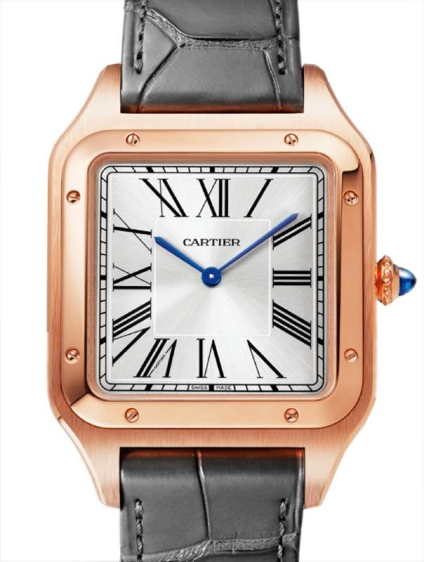 Santos-Dumont Extra-Large Rose Gold Silver Dial WGSA0032