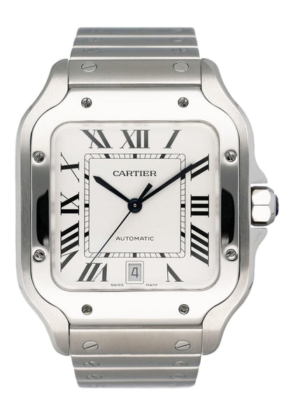 Cartier Santos WSSA0018 Large Stainless Steel Automatic Watch Box Papers