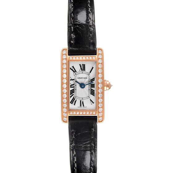 CARTIER WB710014 TANK AMERICAINE 18K PINK GOLD, DIAMONDS BRAND NEW