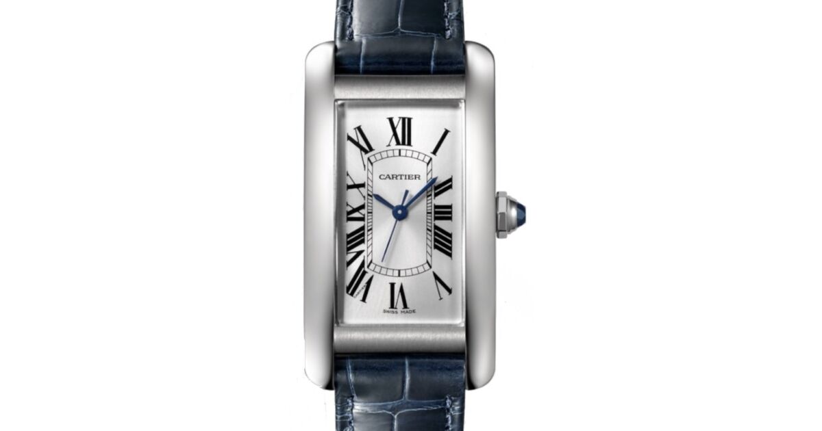 Cartier Tank Americaine Women's Watch Medium Automatic Stainless Steel Silver Dial Alligator Leather Strap WSTA0017 - BRAND NEW