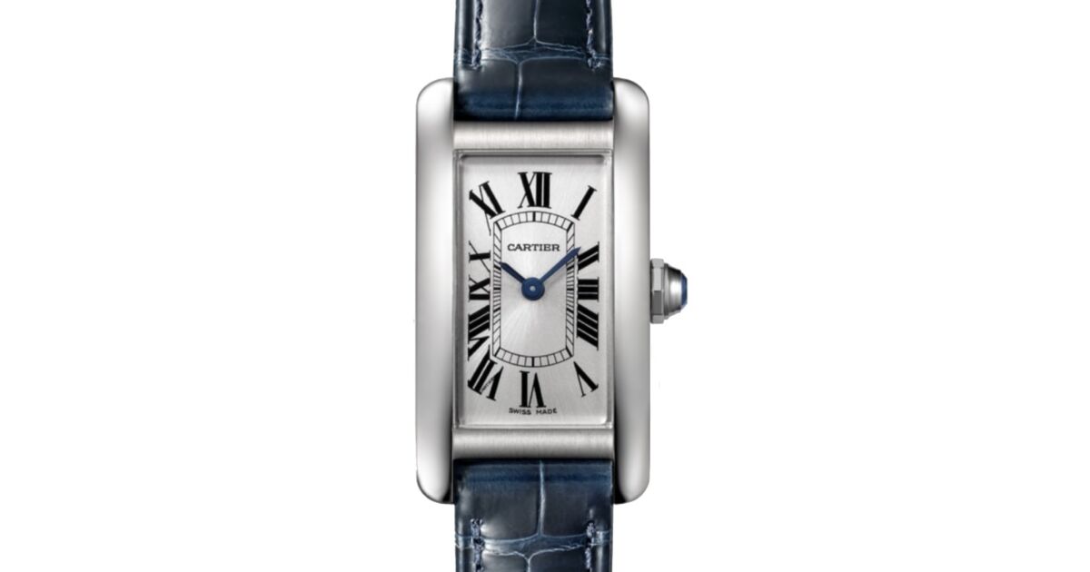 Cartier Tank Americaine Women's Watch Small Quartz Stainless Steel Silver Dial Alligator Leather Strap WSTA0016 - BRAND NEW