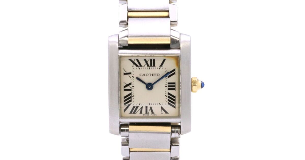 Cartier Tank Francaise Small Model Steel/Yellow Gold Roman Dial Quartz W51007Q4 - PRE-OWNED