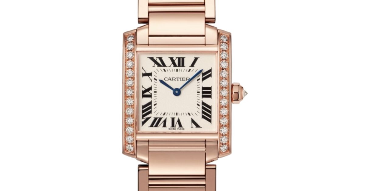 Cartier Tank Francaise Ladies Watch Medium Quartz Rose Gold Diamond Bezel Silver Dial Bracelet WJTA0023 - BRAND NEW