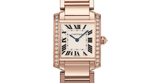 Cartier Tank Francaise Ladies Watch Medium Quartz Rose Gold Diamond Bezel Silver Dial Bracelet WJTA0023 - BRAND NEW