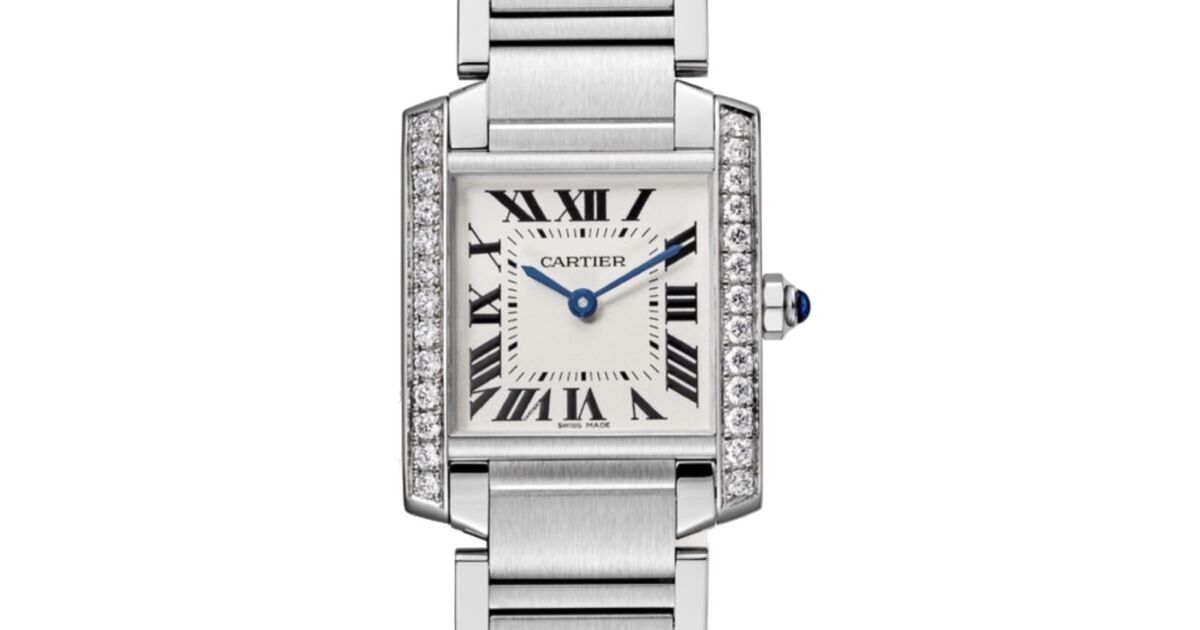 Cartier Tank Francaise Ladies Watch Medium Quartz Stainless Steel Diamond Bezel Silver Dial Bracelet W4TA0009 - BRAND NEW