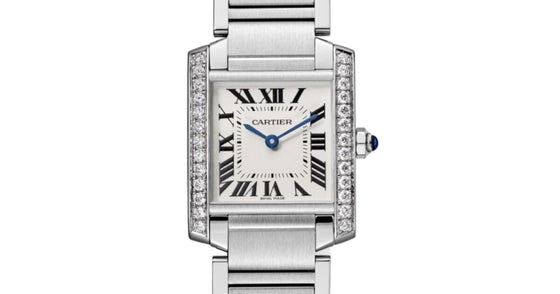 Cartier Tank Francaise Ladies Watch Medium Quartz Stainless Steel Diamond Bezel Silver Dial Bracelet W4TA0009 - BRAND NEW