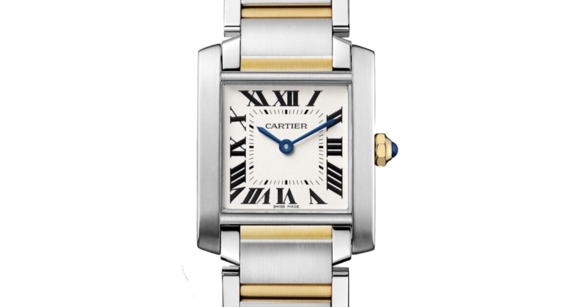 Cartier Tank Francaise Women's Watch Medium Quartz Stainless Steel Silver Dial Stainless Steel Yellow Gold Bracelet W2TA0003 - BRAND NEW