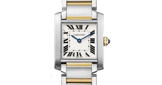 Cartier Tank Francaise Women's Watch Medium Quartz Stainless Steel Silver Dial Stainless Steel Yellow Gold Bracelet W2TA0003 - BRAND NEW
