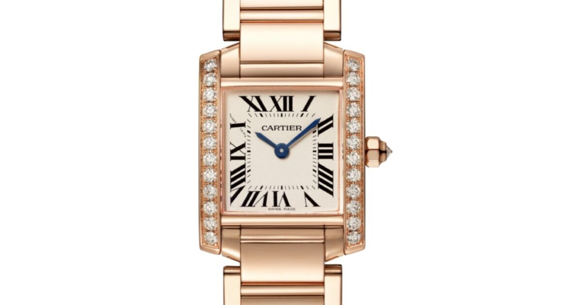 Cartier Tank Francaise Ladies Watch Small Quartz Rose Gold Diamond Bezel Silver Dial Bracelet WJTA0022 - BRAND NEW
