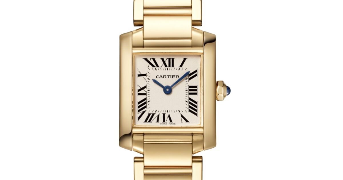 Cartier Tank Francaise Ladies Watch Small Quartz Yellow Gold Silver Dial Bracelet WGTA0031