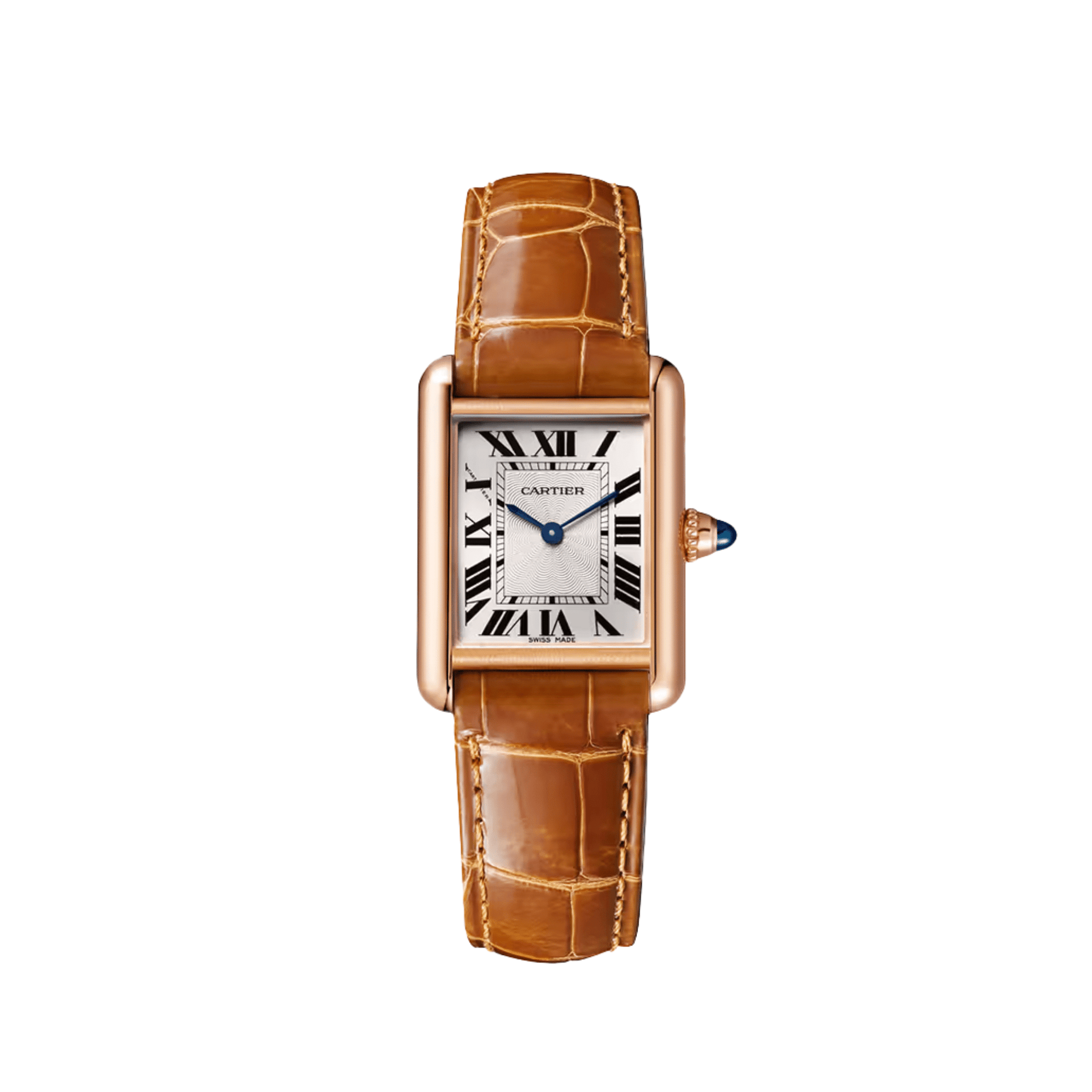 Tank Louis Cartier Small Manual Winding Rose Gold Silver Dial WGTA0010